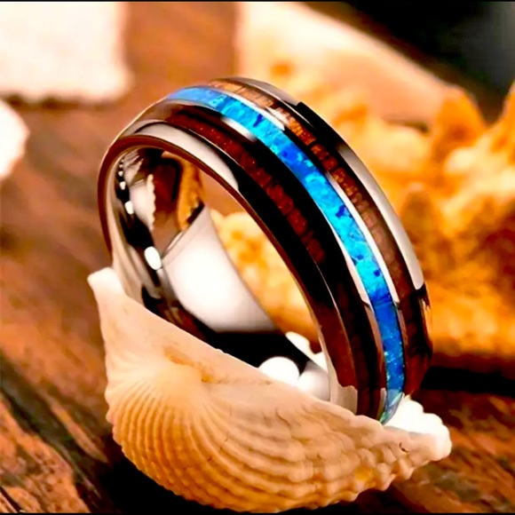 Titanium Engagement rings women’s men’s 8mm - Picture 2 of 10